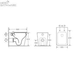 T003D Floor Mount Rimless Pan With RT Cistern -HERA Bathware Sales t003d floor mount rimless pan with rt cisterngloss whitebb02 whitetoiletbest bm 409003