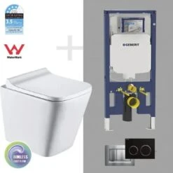 T052E Wall Hung Rimless Pan With Geberit Cistern