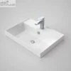 TEO 2.0 600 INSET BASIN 1TH -HERA Bathware Sales teo 20 600 inset basin 1thsquarewhitebasincaroma 757947
