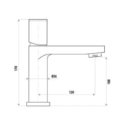 THE GABE Basin Mixer - Matte Black -HERA Bathware Sales the gabe basin mixer matte blackchrome handlematte blackbasin mixerlinkware 552641