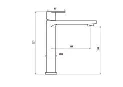 THE GABE LEVA HI RISE BASIN MIXER – MATTE BLACK -HERA Bathware Sales the gabe leva hi rise basin mixer matte blackmatte blackbasin mixerlinkware 664664