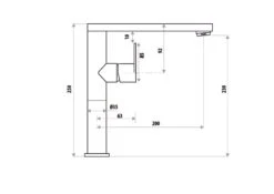 THE GABE LEVA SINK MIXER – Gun Metal -HERA Bathware Sales the gabe leva sink mixer gun metalgun metallinkware 971557