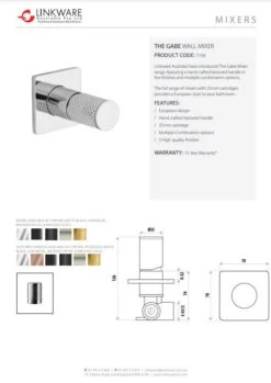 THE GABE Shower Mixer - Brushed Nickel 4 THE GABE Shower Mixer - Brushed Nickel -HERA Bathware Sales the gabe shower mixer brushed nickelbrushed nickelshower mixerlinkware 843477