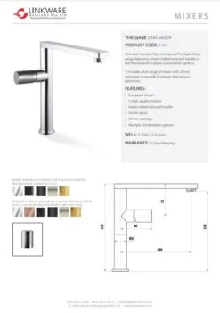 THE GABE Tall Basin Mixer - Gun Metal -HERA Bathware Sales the gabe tall basin mixer gun metalgun metaltall basin mixerlinkware 632605