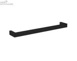 Thermogroup DSS8B Matt Black Square Single Bar Heated Towel Rail