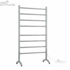 Thermogroup FS66E Straight Round Free-Standing Heated Towel Rail 600*1080*300mm