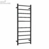 Thermogroup SR19MB Matt Black Round Ladder Heated Towel Rail 450*1200*122mm -HERA Bathware Sales thermogroup sr19mb matt black round ladder heated towel rail 4501200122mmmatte blackheated towel railthermogroup 728321