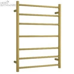 Thermogroup SR44MBG Brushed Gold Round Ladder Heated Towel Rail 600*800*122mm