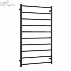 Thermogroup SR69MB Matt Black Straight Round Heated Ladder Rail 700*1200*122mm
