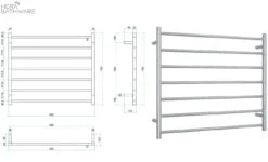 Thermogroup SR93M Straight Round Ladder Heated Towel Rail 900*750*122mm -HERA Bathware Sales thermogroup sr93m straight round ladder heated towel rail 900750122mmstainless steelheated towel railthermogroup 316354