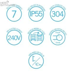 Thermogroup SRB69M Brushed Straight Round Ladder Heated Towel Rail 700*1200*122mm -HERA Bathware Sales thermogroup srb69m brushed straight round ladder heated towel rail 7001200122mmbrushed stainless steelheated towel railthermogroup 259716