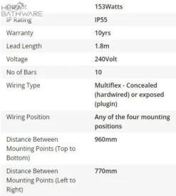 Thermogroup SS88M Straight Square Ladder Heated Towel Rail 800*1160*120mm -HERA Bathware Sales thermogroup ss88m straight square ladder heated towel rail 8001160120mmstainless steelheated towel railthermogroup 757716