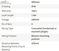 Thermogroup SV24 Straight Round Swivel Heated Towel Rail 600*540*99mm -HERA Bathware Sales thermogroup sv24 straight round swivel heated towel rail 60054099mmstainless steelheated towel railthermogroup 347684