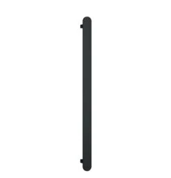 Thermogroup VP900B Matt Black Flat Pill 12V Vertical Single Heated Towel Rail-W50xH900xD50mm