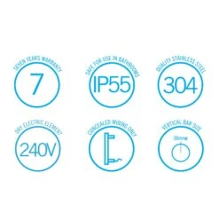 Thermogroup VP900B Matt Black Flat Pill 12V Vertical Single Heated Towel Rail-W50xH900xD50mm -HERA Bathware Sales thermogroup vp900b matt black flat pill 12v vertical single heated towel rail w50xh900xd50mmmatte blackheated towel railthermogroup 758885