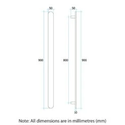 Thermogroup VP900BR Horizon Blue Straight Round Vertical Single Heated Towel Rail-W142xH900xD100mm -HERA Bathware Sales thermogroup vp900br horizon blue straight round vertical single heated towel rail w142xh900xd100mmbrushed stainlessheated towel railthermogroup 365513
