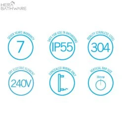 Thermogroup VSH900H Brushed Finish 240Volt Vertical Single Heated Rail 9 Thermogroup VSH900H Brushed Finish 240Volt Vertical Single Heated Rail -HERA Bathware Sales thermogroup vsh900h brushed finish 240volt vertical single heated railbrushed goldheated towel railthermogroup 369409