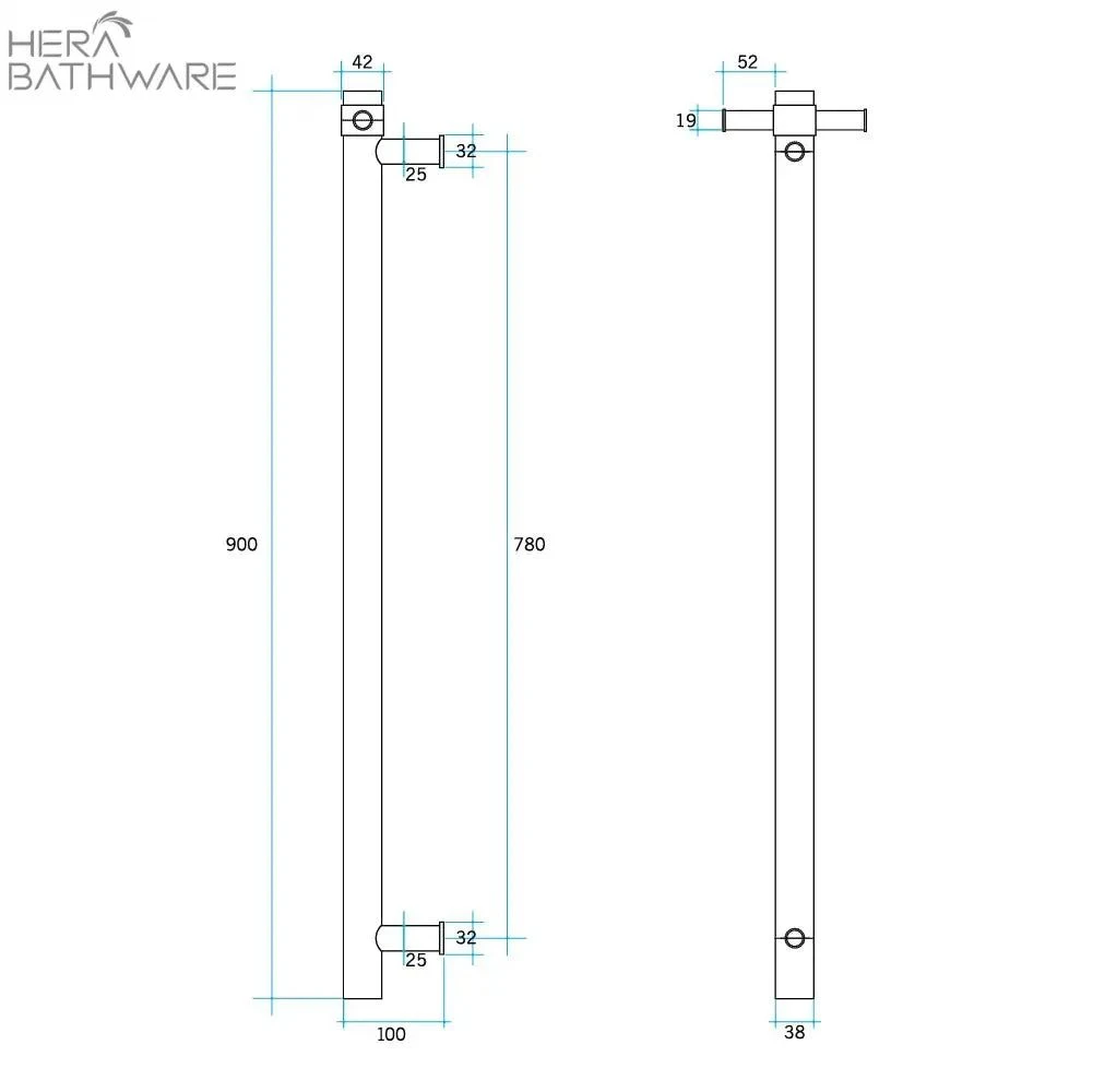 Thermogroup VSH900H Brushed Finish 240Volt Vertical Single Heated Rail Thermogroup VSH900H Brushed Finish 240Volt Vertical Single Heated Rail -HERA Bathware Sales thermogroup vsh900h brushed finish 240volt vertical single heated railbrushed goldheated towel railthermogroup 630894