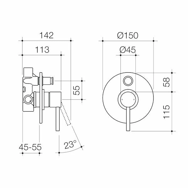 Titan Stainless Steel Bath/Shower Mixer with Diverter | Caroma Titan Stainless Steel Bath/Shower Mixer With Diverter | Caroma -HERA Bathware Sales titan stainless steel bathshower mixer with diverter caromastainless steelshower mixer with divertercaroma 621536