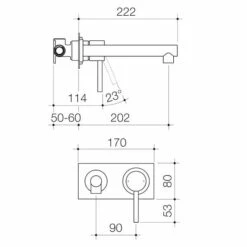 Titan Stainless Steel Wall Basin Mixer | Caroma 4 Titan Stainless Steel Wall Basin Mixer | Caroma -HERA Bathware Sales titan stainless steel wall basin mixer caromastainless steelwall basin mixercaroma 279487