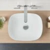 TRIBUTE Above Counter Basin - Curved Rectangle 480mm | CAROMA -HERA Bathware Sales tribute above counter basin curved rectangle 480mm caromaabove counter basincaroma 100819