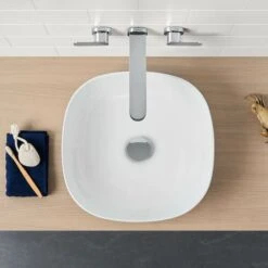TRIBUTE Above Counter Basin - Curved Square 400mm | CAROMA