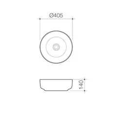 TRIBUTE Above Counter Basin - Round 405mm | CAROMA 5 TRIBUTE Above Counter Basin - Round 405mm | CAROMA -HERA Bathware Sales tribute above counter basin round 405mm caromaabove counter basincaroma 636055