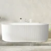 Trina Freestanding Fluted Bathtub 1500/1700mm 1 Trina Freestanding Fluted Bathtub 1500/1700mm -HERA Bathware Sales trina freestanding fluted bathtub 15001700mmmatte white1500mmfreestanding bathssunny group 912804