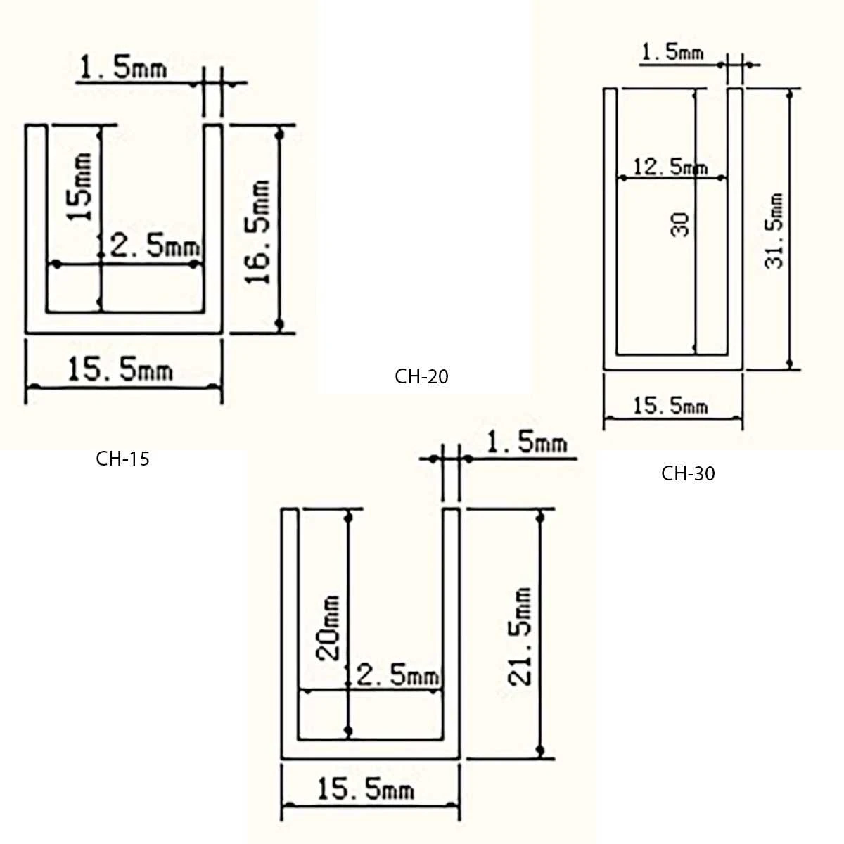 U Channel Semi Polished to Suit Wall or Floor U Channel Semi Polished To Suit Wall Or Floor -HERA Bathware Sales u channel semi polished to suit wall or floor2000melectro static blacku channel for shower screenbella vista 803659