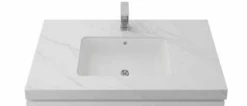 Undermount Ceramic Allure Matte Round Basin With Silksurface Stone Top | Timberline -HERA Bathware Sales undermount ceramic allure matte round basin with silksurface stone top timberlinefreedom silksurface 60mm600mmstone top with undermounted basintimberline 412195