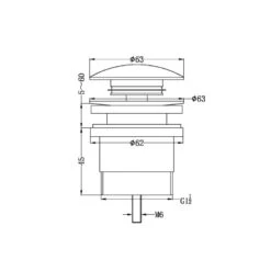 Universal Pop Up Waste | NERO -HERA Bathware Sales universal pop up waste nerobrushed goldpop up wastenero tapware 154165