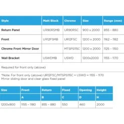 Urban Slider Shower Screen 1200 X 900mm | 2000mm High | Oceano -HERA Bathware Sales urban slider shower screen 1200 x 900mm 2000mm high oceanomatte blackshower screenoceano 482861 1