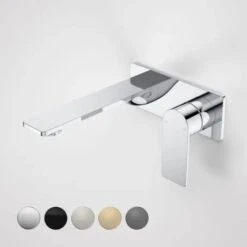 URBANE II 220MM WALL BASIN / BATH MIXER - RECTANGULAR COVER PLATE