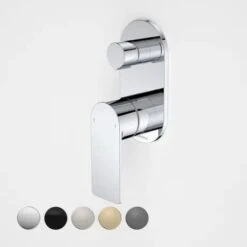 URBANE II BATH / SHOWER MIXER WITH DIVERTER - ROUND COVER PLATE