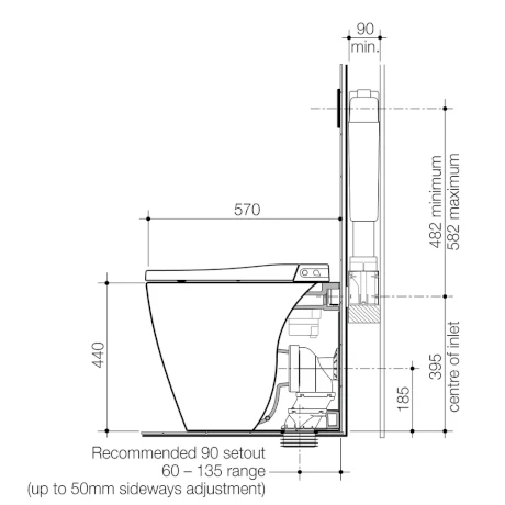 URBANE II Bidet Cleanflush® INVISI SERIES II® Wall Faced Toilet Suite (WITH GERMGARD®) | Caroma URBANE II Bidet Cleanflush® INVISI SERIES II® Wall Faced Toilet Suite (WITH GERMGARD®) | Caroma -HERA Bathware Sales urbane ii bidet cleanflush invisi series ii wall faced toilet suite with germgard caromatoiletscaroma 518954