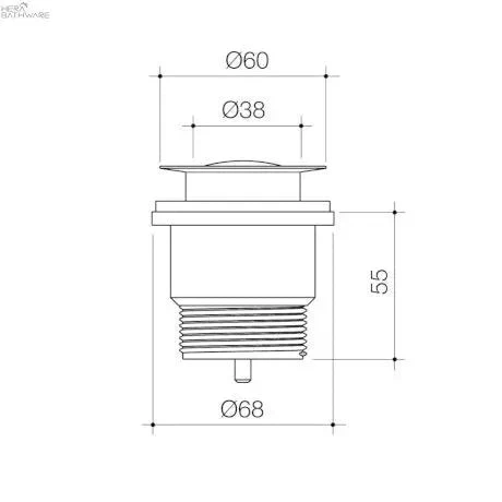 URBANE II Pop-up Plug & Waste URBANE II Pop-up Plug & Waste -HERA Bathware Sales urbane ii pop up plug wastegun metalpop up wastecaroma 843305