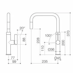 URBANE II Pull Out Sink Mixerr | CAROMA -HERA Bathware Sales urbane ii pull out sink mixerr caromagun metalkitchen mixercaroma 949265