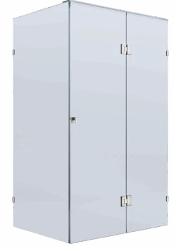 Valentina Fully Frameless Shower Screen - 2100mm Height - Hinge Door - Front And Return - Multiple Sizes -HERA Bathware Sales valentina fully frameless shower screen 2100mm height hinge door front and return multiple sizes600 9000mmchromeshower screenbella vista 343387 1