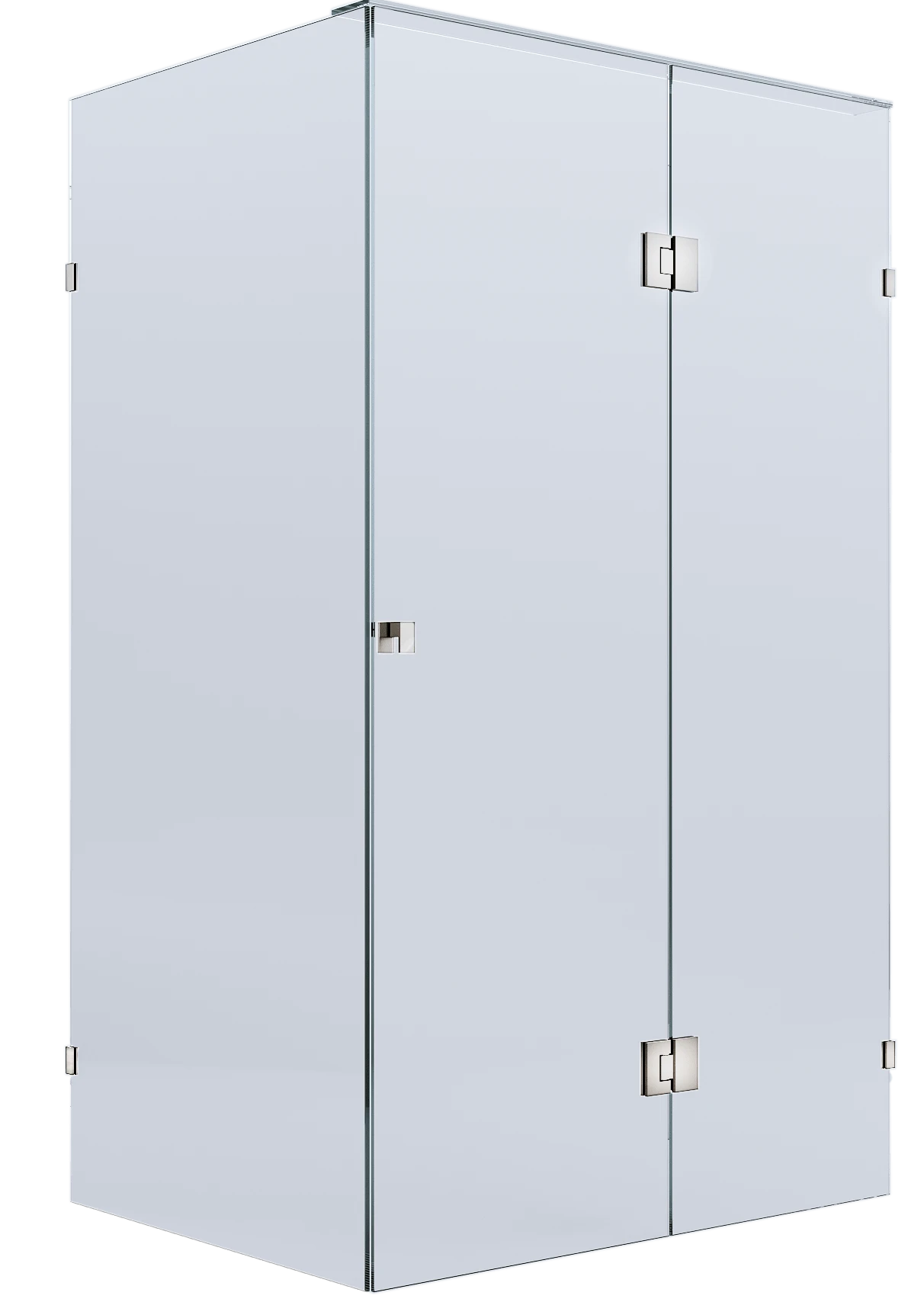 Valentina Fully Frameless Shower Screen - 2100mm Height - Hinge Door - Front And Return - Multiple Sizes -HERA Bathware Sales valentina fully frameless shower screen 2100mm height hinge door front and return multiple sizes600 9000mmchromeshower screenbella vista 343387 1