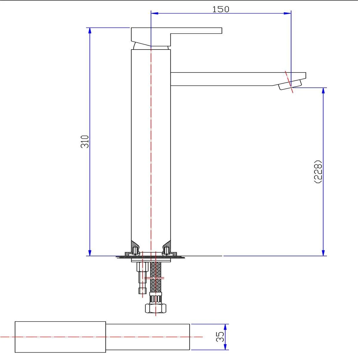 VEKO Tall Basin Mixer - Chrome VEKO Tall Basin Mixer - Chrome -HERA Bathware Sales veko tall basin mixer chromechrometall basin mixerbella vista 698030