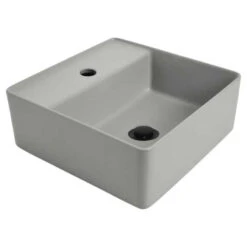 Venezia Square Countertop Basin 350x350mm -HERA Bathware Sales venezia square countertop basin 350x350mmmatte black pop upashbasinjohnson suisse 517339