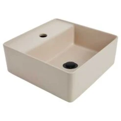 Venezia Square Countertop Basin 350x350mm -HERA Bathware Sales venezia square countertop basin 350x350mmmatte black pop upsandbasinjohnson suisse 268130