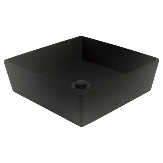 Venezia Square Countertop Vessel 380x380mm | Johnson Suisse Venezia Square Countertop Vessel 380x380mm | Johnson Suisse -HERA Bathware Sales venezia square countertop vessel 380x380mmmatte black pop upgraphitebasinjohnson suisse 889982