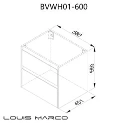 Venezia Wall Hung Timber Look Vanity 600mm -HERA Bathware Sales venezia wall hung timber look vanity 600mmvanitieslouis marco 329456
