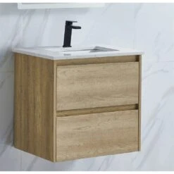 Venezia Wall Hung Timber Look Vanity 600mm -HERA Bathware Sales venezia wall hung timber look vanity 600mmvanitieslouis marco 508829