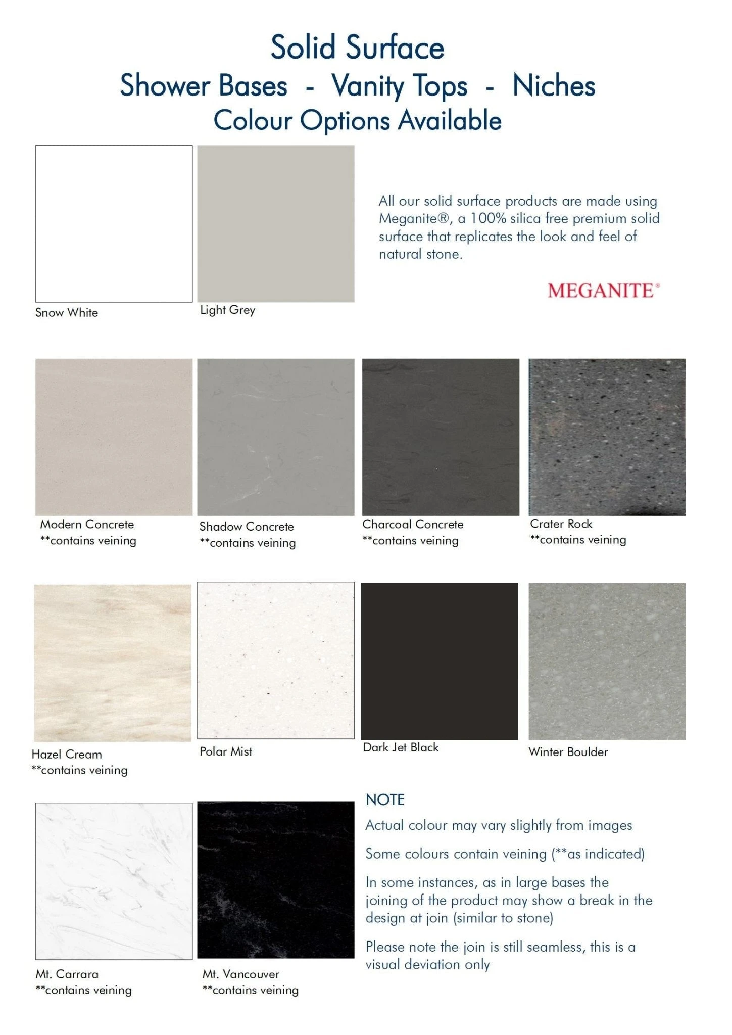 Versa-tile Solid Surface Shower Base 900x900 *Multi Colour Options Available* Versa-tile Solid Surface Shower Base 900x900 *Multi Colour Options Available* -HERA Bathware Sales versa tile solid surface shower base multi colour options availablesnow white 033a900x1200 waste outlet at 900 sideshower baseversa tile 601684 1