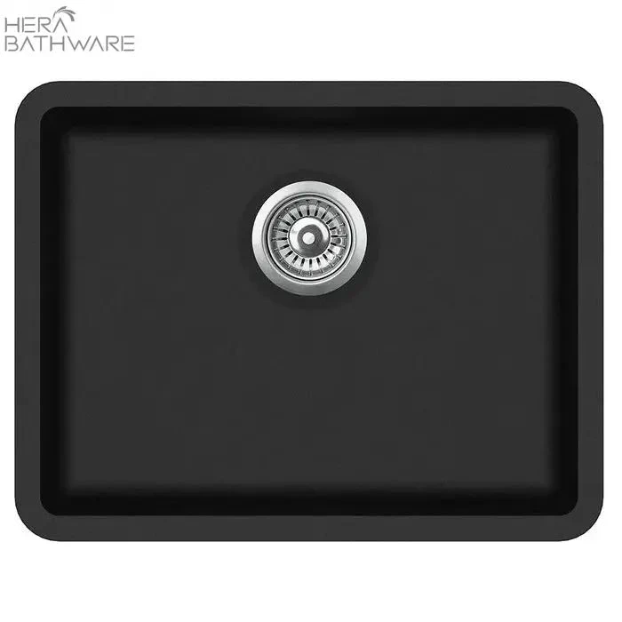 Viva Granite Sink Single Bowl 585X460mm Viva Granite Sink Single Bowl 585X460mm -HERA Bathware Sales viva granite sink single bowl 585x460mmblack granite quartz stonekitchen sinkinspire bathware 928697