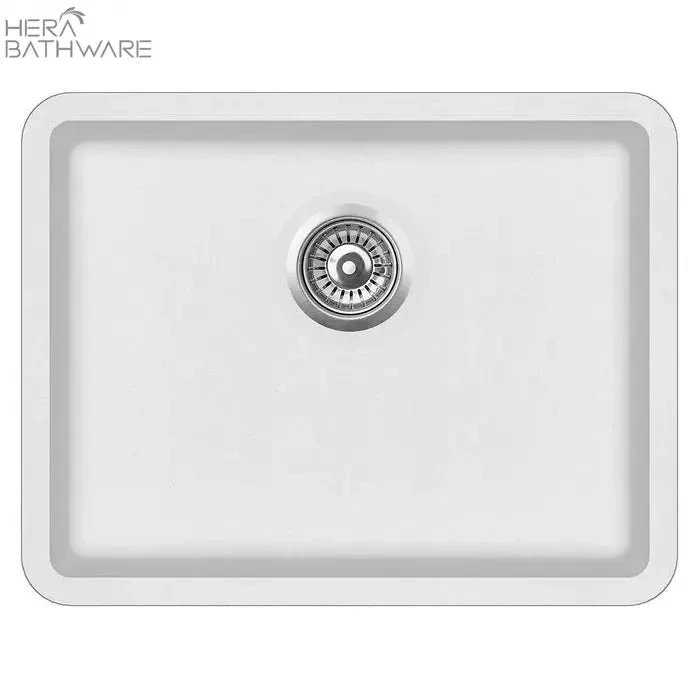 Viva Granite Sink Single Bowl 585X460mm Viva Granite Sink Single Bowl 585X460mm -HERA Bathware Sales viva granite sink single bowl 585x460mmwhite granite quartz stonekitchen sinkinspire bathware 413581
