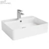 Wall Hung Square Basin 550mm 1 Wall Hung Square Basin 550mm -HERA Bathware Sales wall hung square basin 550mmgloss whitebasinkdk bathware 804250
