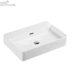 Wall Hung Square Basin 600mm No Tap Hole